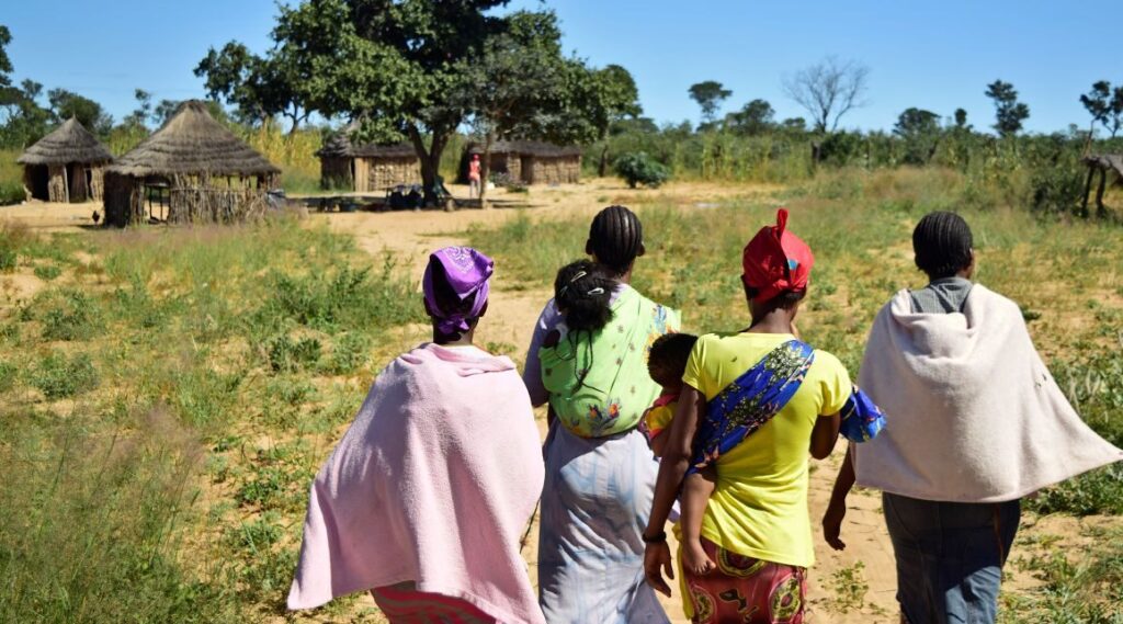 Local believers sharing the gospel around their villages in Namibia. Pic SIM photographer