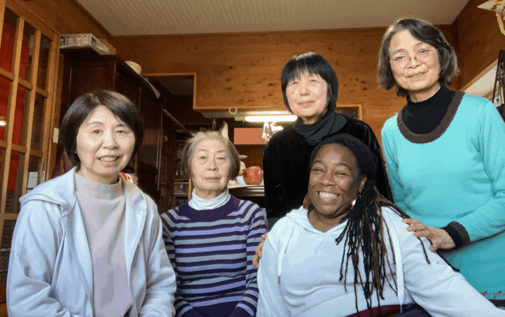 Tia with her Japanese mums and two friends | SIM International